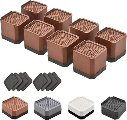 EclatBain Bed Risers Furniture Risers Heavy-Duty Rectangular Adjustable Block 8 by Unknown