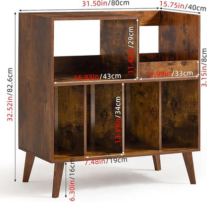 LELELINKY Large Record Player Stand, Turntable Stand - Image 2