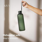 KIVY Slim Water Bottle 50oz [Lightweight & Shatterproof] - Reusable Tritan Water Bottle - Leak Proof Water Bottle for Women & Men - No Spill - Dishwasher Safe - Red water bottle