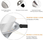 Pour Over Coffee Filter 2PCS, Stainless Steel Coffee Filter, Paperless Reusable Cone Coffee Dripper