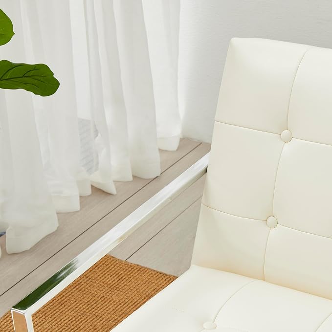 Glitzhome Mid-Century Accent Chairs Set of 2, Modern Living Room Arm Chairs - Image 7