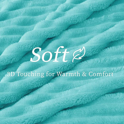 BEDELITE Striped Fleece Throw Blanket, Soft Cozy, Lightweight Warm, - Image 4
