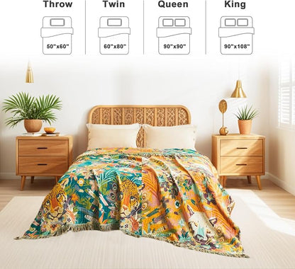 LUTBM Throw Blanket for Couch Sofa Soft Cotton Summer Blankets for Bedroom - Image 5