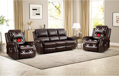 EBELLO Faux Leather Power Living Room Furniture Set, Included 2 Reclining 1 - Image 7