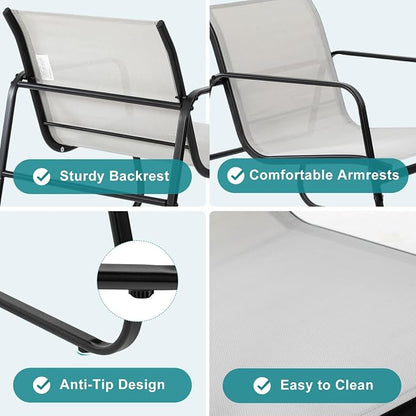 DUMOS 3 Piece Patio Furniture Set，Outdoor Patio Furniture Set - Image 3