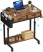 Small Portable Standing Rolling Desk by Unknown