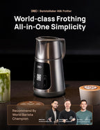 Dreo Milk Frother [Upgraded], All-in-1 Electric Foam Maker for Coffee, 15oz/450ml Automatic Foam Frother for Latte Art-level Microfoam, 30+ Drinks, Dishwasher Safe, Easy to Clean, LED display