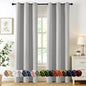 MIULEE Blackout Curtains for Bedroom 2 Panels 40 x 72 Inch Long Silver | by MIULEE