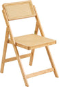 Furlide Rattan Folding Chair, Modern Mid Century Dining Chair Set of 1 by Furlide