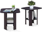 Furinno Simple Design Side Table Set of 2, 2-Tier Modern End Table by Furinno-FitsYourSpaceFitsYourBudget