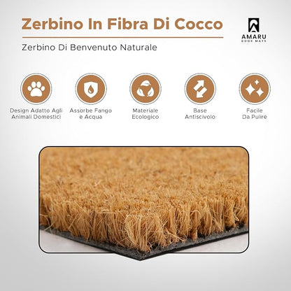 Coir Welcome Mat, 17 x 29 in | 100% Natural Coir, Anti-Shedding, Durable PVC - Image 3