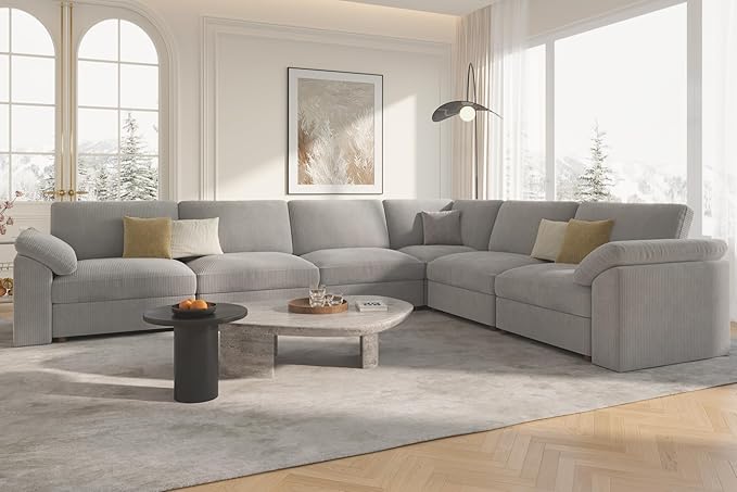 EASE MOOSE Oversized Sectional Modular Sofa, Large L Sectional Couch Wide Deep by EASEMOOSE