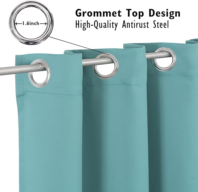 ChrisDowa Blackout Curtains for Bedroom and Living Room 90 Inches Long | 2 - Image 2