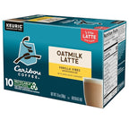 Caribou Coffee Vanilla Vibes Oatmilk Latte, One Step Latte Single Serve Keurig K-Cup Pods, 60 Count (6 Packs of 10)