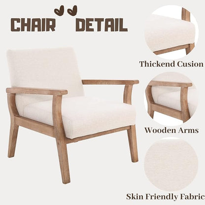 Accent Chair Mid Century Modern Armchair - Image 6