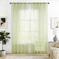 SpaceDresser Check Sheer Curtains 54 Inches 2 Panels Set, Rod Pocket Plaid by SpaceDresser