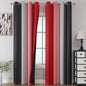 Red and Black Ombre Blackout Curtains by ESTELARTEXTILER