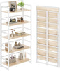 No Assembly Folding Bookshelf, 5 Tiers Collapsible Book Shelf by THKKYHomeOfficeFurniture