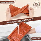 2 Pcs Chocolate Molds Silicone, Deep Chocolate Bar Mold, Non-Stick Food Grade Chocolate Mold for Dubai Chocolate Bar Pistachio, Candy and Chocolate Making - Four-Star Shape