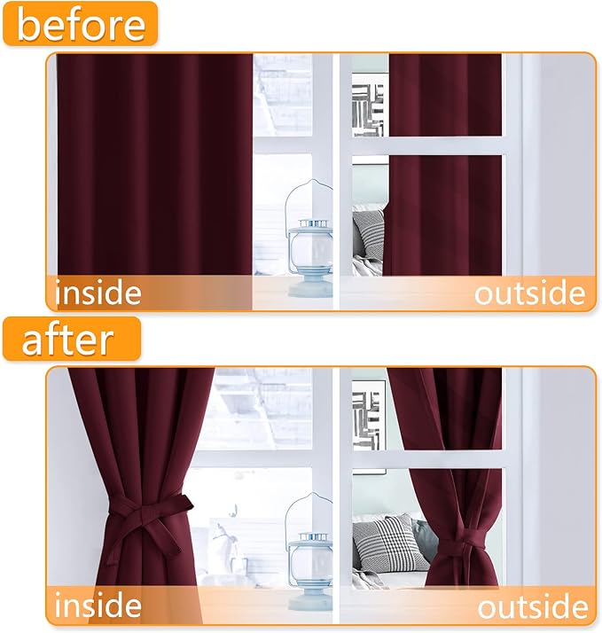 Grommet Blackout Curtains for Bedroom, 60 x 72 Inches - Image 4