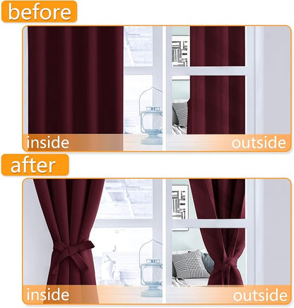 Grommet Blackout Curtains for Bedroom, 60 x 72 Inches - Image 4