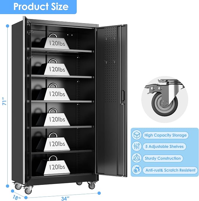 SUXXAN Heavy Duty Metal Storage Cabinet - Image 3