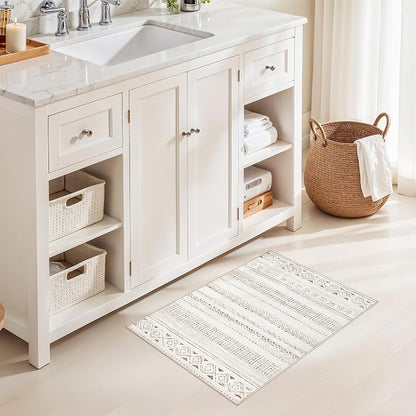 cotiled Washable 2x3 Entryway Rugs: Boho Moroccan Soft Small Rug | Non-Slip - Image 6