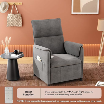 Recliner Chair，Electric Adjustable Chenille Recliner - Image 9