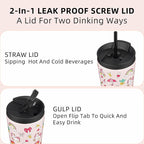 BJPKPK 18oz Insulated Tumbler With lid And Straw Stainless Steel Tumblers Travel Coffee Mug Reusable Thermal Cup,Unicorns