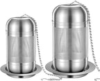 2Pack Tea Strainers for Loose Tea, Extra Fine Mesh Tea Infuser, 316 Stainless Steel Loose Leaf Tea Steeper, Tea Infuser for Loose Leaf Tea (2 Pack - Large + Small)