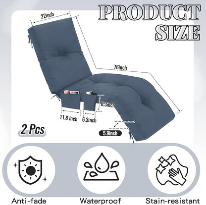 Outdoor Chaise Lounge Cushions - Image 2