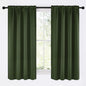 NICETOWN Dark Green Blackout Cafe Satin Curtains by NICETOWN