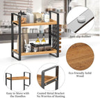 LEMIKKLE Coffee Station Organizer,Compatible with Nespresso Classic Pods 24pcs, Coffee Bar Accessories and Cup Storage Organizer, Wood Counter Shelves for Kitchen, Office, Countertop
