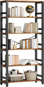 IRONCK Bookshelf, 31.5in Wide Shelf 6 Tier Bookcase, 110lbs/shelf Vintage by IRONCK