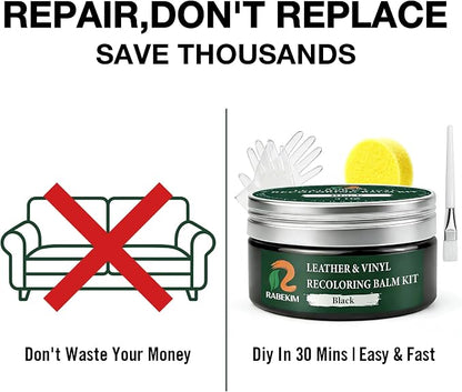 Black Leather Repair Kit, Leather Recoloring Balm – Restore & Repair Faded - Image 3