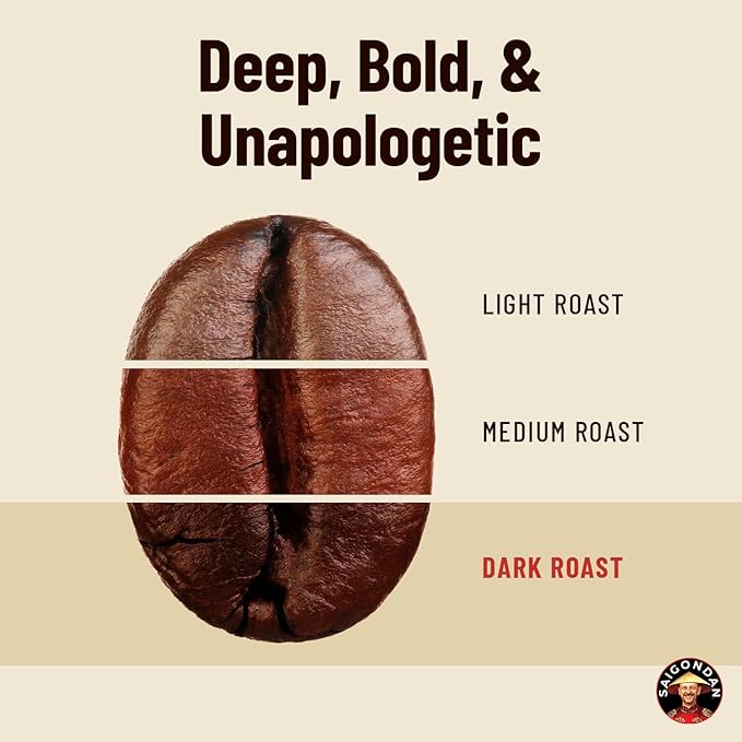 Vietnamese Coffee Beans - Saigondan Mindful | Dark Roast | Vietnamese Robusta & Arabica Blend | Vietnamese Single Origin | Roasted in Small Batch | Direct Trade | No Preservatives | 12 Oz