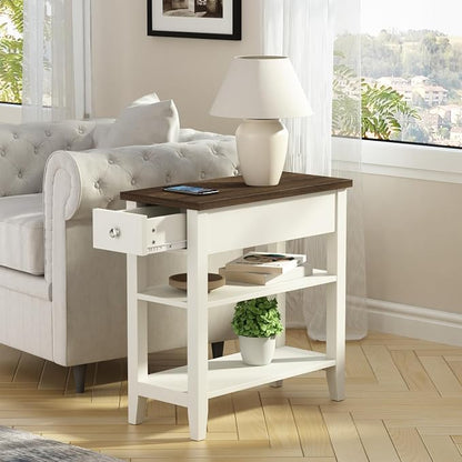 ChooChoo Side Table Living Room Set of 2, Narrow End Table - Image 4