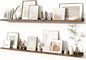 Fun Memories Picture Ledge Shelves Set of 2, 55 Inch Rustic Wall Mounted by FunMemories