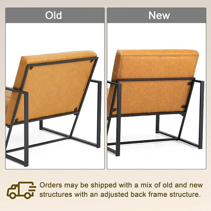 Glitzhome Mid Century Modern Accent Chairs Set of 2, Modern Living Room Chairs - Image 6