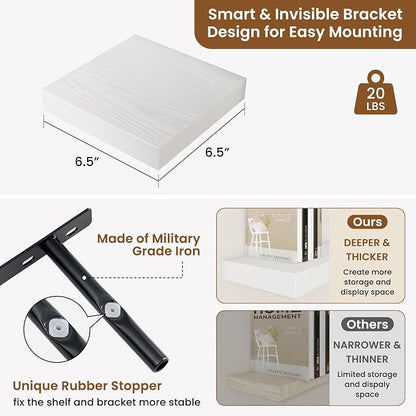 fuqing Floating Shelves for Wall, Wall Mounted Wood Floating Shelf - Image 5