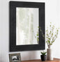 Black Vintage Rustic Wood Framed Wall Mirror Farmhouse Rectanglular Antique by HLFMVWE