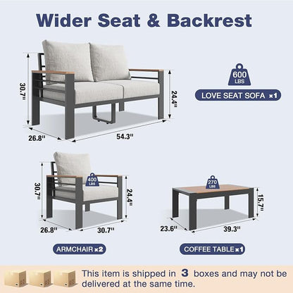 Aoxun Aluminum Patio Furniture Set - Image 7