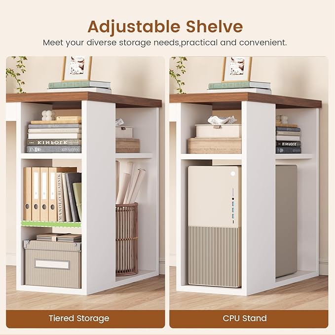 SEDETA Farmhouse 67" L Shaped Desk - Image 4