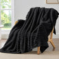 BEDELITE Ribbed Fleece Throw Blanket by BEDELITE
