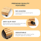Prosumer's Choice Stovetop Cover Bamboo Cutting Board | Premium, Sustainable, Expands Kitchen Space, Easy to Clean - with Adjustable Legs and Juice Grooves - Large - 29.5"L x 3.5"W x 21"H