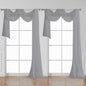 Grey Sheer Curtains 144 inch Extra Long, Elegant and Airy Drapes Translucent by OWENIE