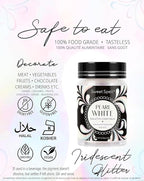 Sweet Spell Edible Glitter (15g) - Shimmer Sparkles for Drinks, Cakes, Cocktails - 100% Edible & Food Grade Glitter, Vegan, Gluten-Free (Iridescent Pearl White)