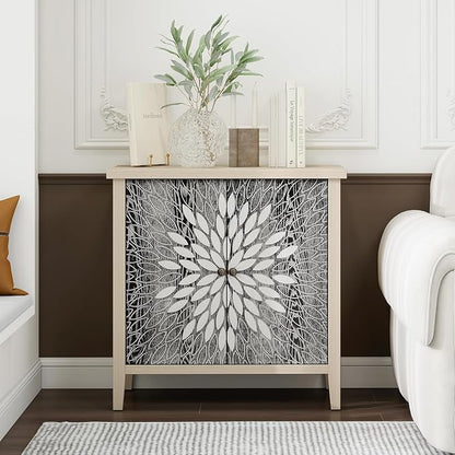 31" Carved Sideboard Buffet Cabinet - Image 6