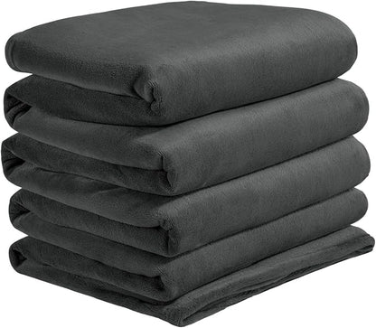 BEDELITE Fleece Blanket Soft Oversized Bed Blanket Charcoal Grey 120"x120" | - Image 9
