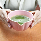 Artcome 7 Pcs Japanese Matcha Tea Set - Matcha Bowl with Pouring Spout, Matcha Whisk, Tea Scoop, Whisk Holder, Handmade Matcha Ceremony Kit For Japanese Tea Ceremony, Rose